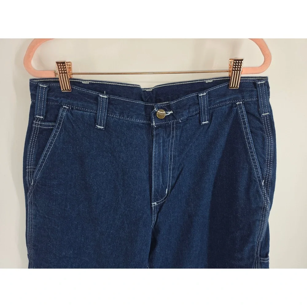 Carhartt Mens Dungaree Fit Denim Work Pants Indigo Blue 32x32 382-83 6013504